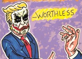 Jim Carrey Garish Portraits Continue to Define the Trump Political Milieu (See!)