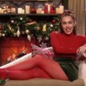 Miley Cyrus sends a message with her revised version of ‘Santa Baby.’ (Photo: ScreenCap)