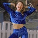 Miley Cyrus shows off some of her signature moves for Converse activewear. (Photo: Converse)