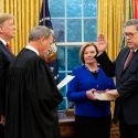 William Barr being sworn in as U.S. Attorney General. (Photo: White House/ Tia Dufour)