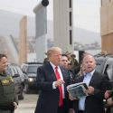 President Donald Trump reviewing U.S. Customs and Border Protection's wall prototypes on the border in Otay Mesa, California. The President was joined by Homeland Security Secretary Kirstjen Nielsen, CBP Acting Commissioner Kevin McAleenan, Acting U.S. Border Patrol Chief Carla Provost and San Diego Sector Chief Patrol Agent Rodney Scott.