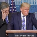 Attorney General William Barr (left) is closely following Trump policy by dismissing Flynn guilty plea. (Photo: ScreenCap)