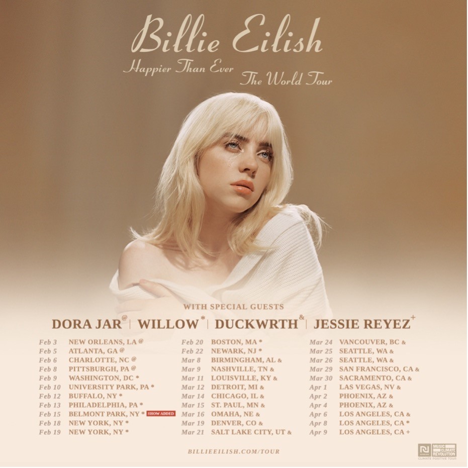 Billie Eilish Tour Dates