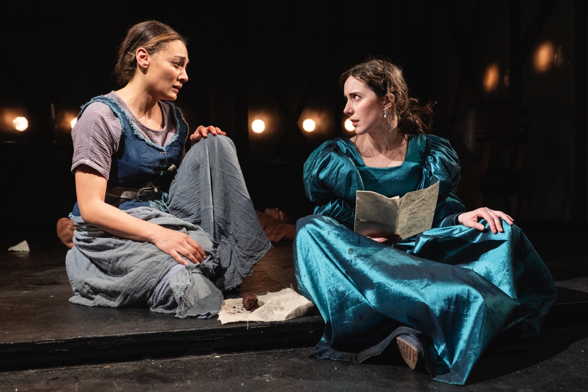 Amelia Workman plays an imagined version of Jane Anger opposite Talene Monahon. (Photo: Vallerie Terranova)
