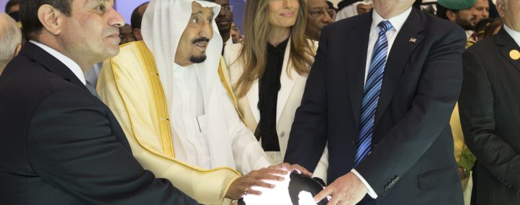 President Donald Trump and First Lady Melania Trump join King Salman bin Abdulaziz Al Saud of Saudi Arabia, and the President of Egypt, Abdel Fattah Al Sisi. (Official White House Photo by Shealah Craighead)