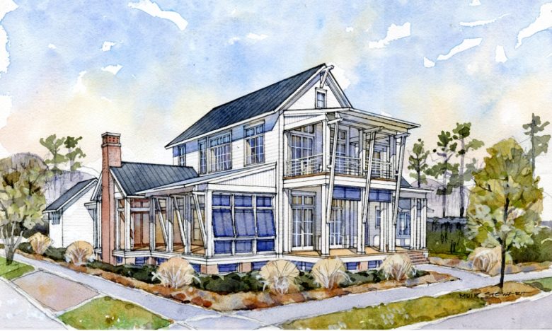 Southern Living magazine's 2022 'Idea House' will be built in North Carolina this year. (Rendering: Muir Stewart)