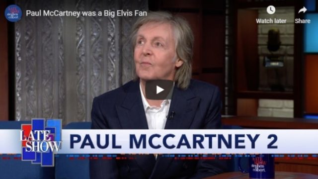 Paul McCartney provides some rare insights on The Beatles on Late Night with Stephen Colbert. (Photo: ScreenCap/YouTube)