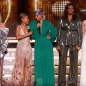 Michelle Obama was a surprise guest at a Grammy tribute to music. (Photo: ScreenCap)