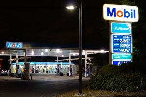 Mobil Gas station, big oil, gas prices