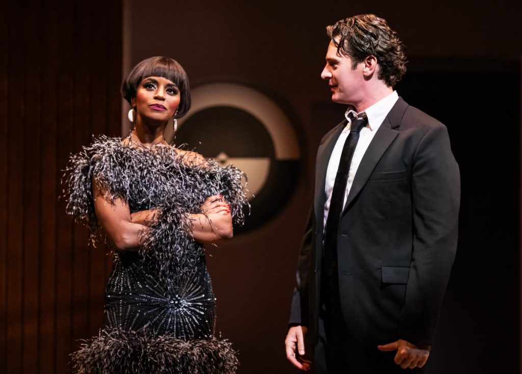 Krystal Joy Brown strikes a pose in a scene from ‘Merrily We Roll Along.’ (Photo: Matthew Murphy)