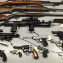 Guns collected off the street in New York City. (NYPD Photo)