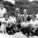 Joseph P. Kennedy (center) and his children in 1931.