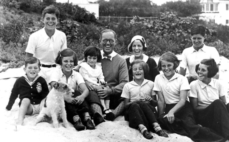Joseph P. Kennedy (center) and his children in 1931.