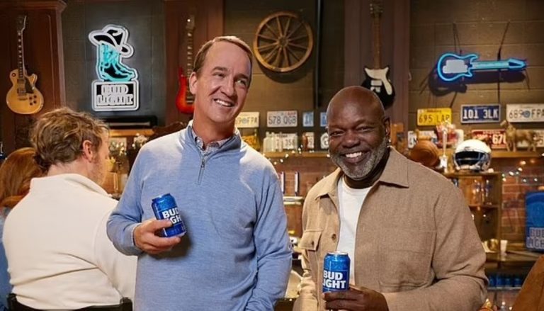 NFL legends Peyton Manning and Emmit Smith are in the game for Bud Light.