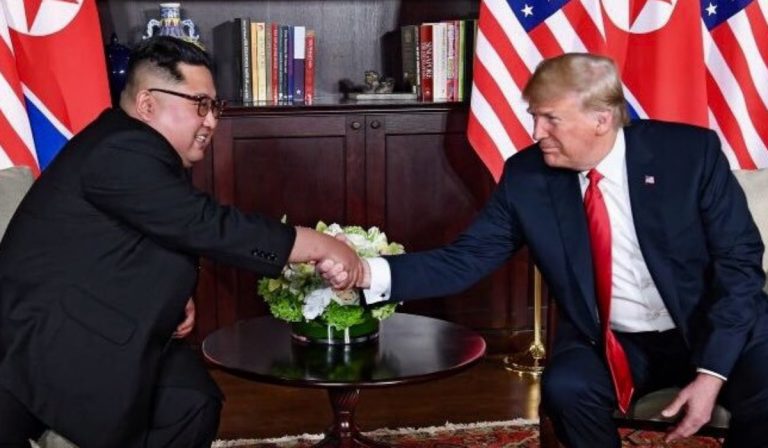 Donald Trump meets with North Korean dictator Kim Jong Un. (Photo: Dan Scavino)