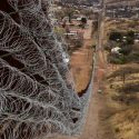 Layers of Constantinia are added to existing barrier infrastructure along the U.S. - Mexico border near Nogales, AZ, on February 4, 2019. Photo: Robert Bushell