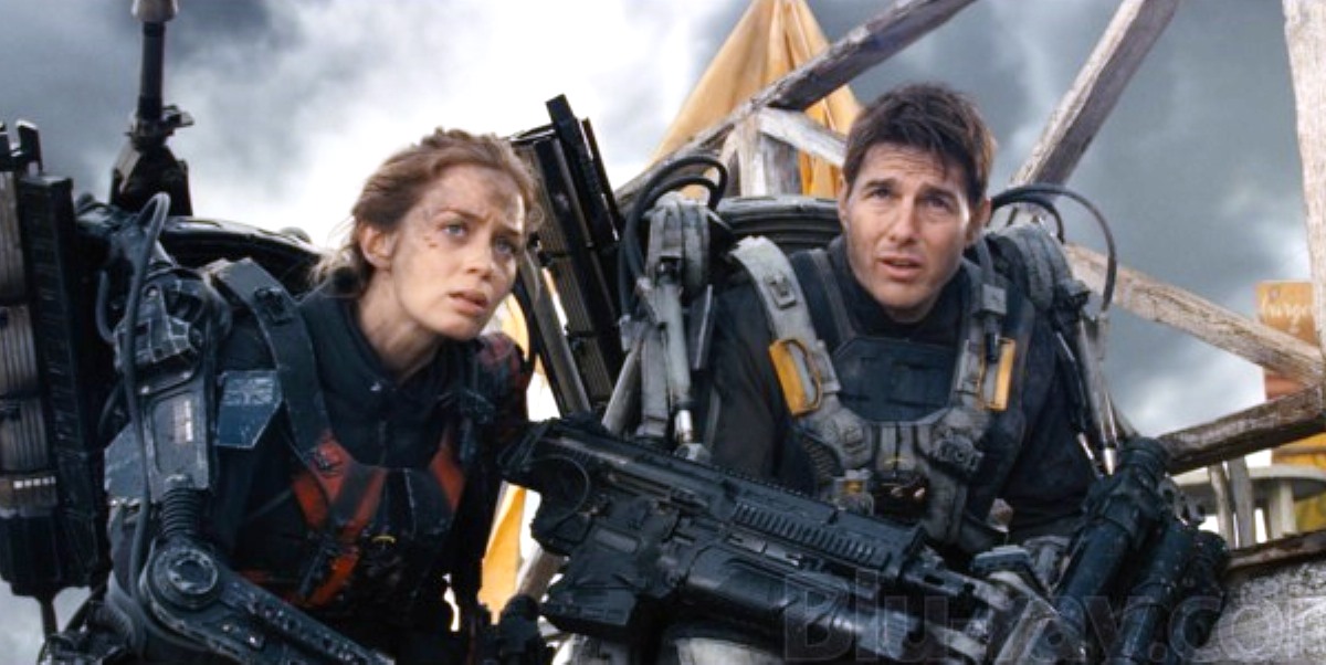 Tom Cruise and Emily Blunt rinse and repeat in Edge of Tomorrow. (Photo: Warner Bros.)