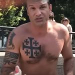 Pete Hegseth tattooed the Jeruselem Cross on his chest as a sign of his religious fevor. (Photo: NBC/ScreenCap)
