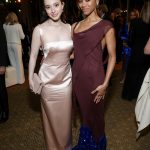 Mikey Madison and Zoe Saldana bond at the After Party for the 36th Annual Palm Springs International Film Awards. (Photo by Emma McIntyre/Getty Images for Palm Springs International Film Society)