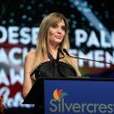 Angelina Jolie accepts the Desert Palm Achievement Award, Actress onstage during the 36th Annual Palm Springs International Film Awards at Palm Springs Convention Center on January 03, 2025 in Palm Springs, California. (Photo by Matt Winkelmeyer/Getty Images for Palm Springs International Film Society)