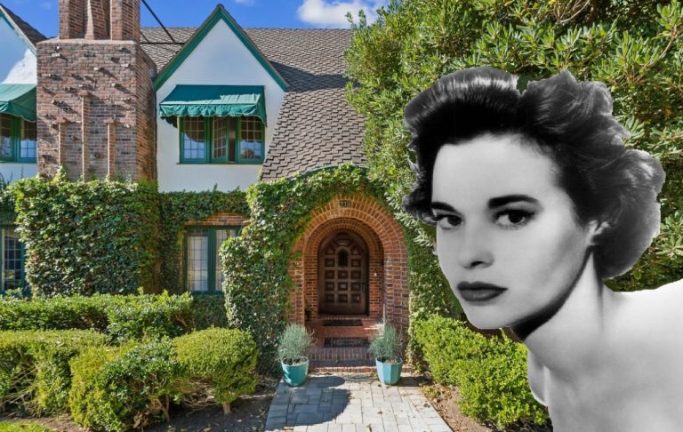 Gloria Vanderbilt (Circa 1959) and her namesake mansion. (Photo: NYI collage)