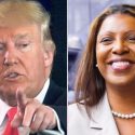 Donald Trump and Letitia Jjames