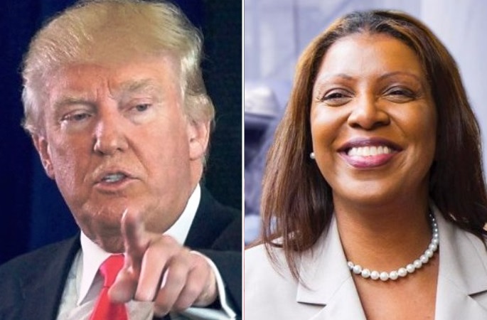 Donald Trump and Letitia Jjames