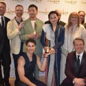 Winners of six Drama Desk awards, the cast of Maybe Happy Ending. (Photo: Krystal Chocianowski & Iris Wiener)