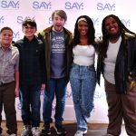 Alex Brightman and some of the SAY foundation guests. (Photo: Jason Steinberg)