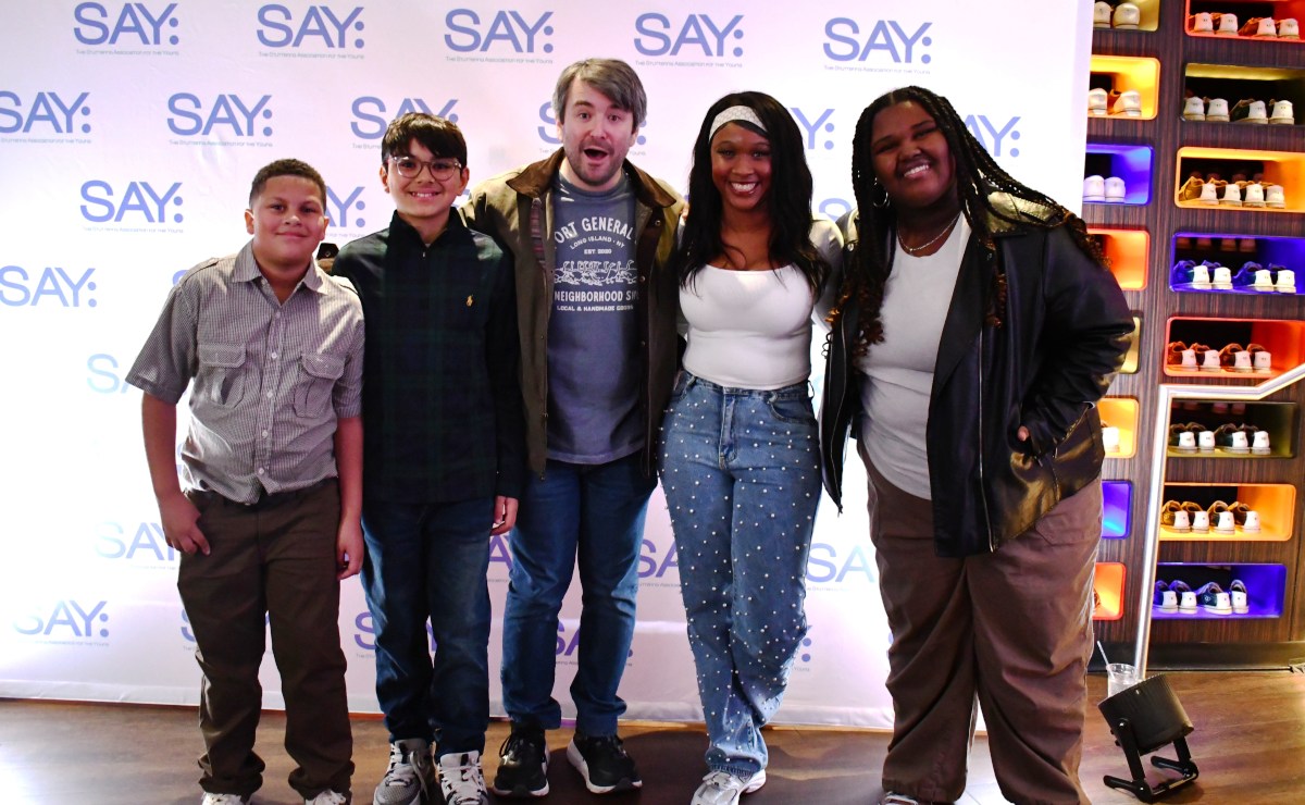 Alex Brightman and some of the SAY foundation guests. (Photo: Jason Steinberg)