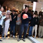 Paul Rudd gets ready to get the event rolling... literally! (Photo: Jason Steinberg)