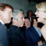 Donald Trump and Jeffrey Epstein attract the attention of a fetching blonde. (Photo: House Committee)