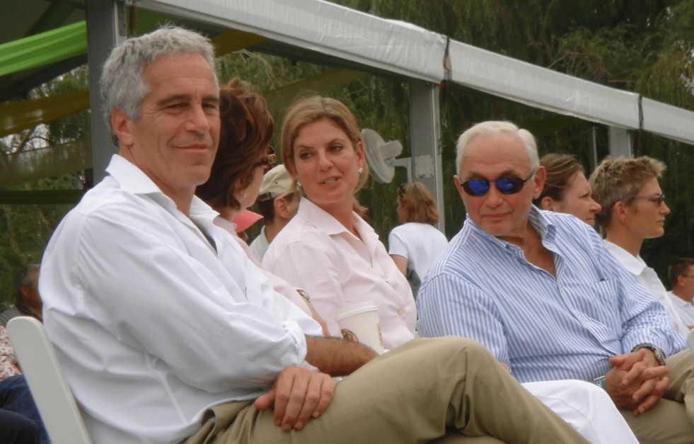 Jeffrey Epstein with Les Wexner (right), then owner of Victoria's Secret and an Epstein benefactor. He was a co-conspirator in the case. (Photo: DOJ)