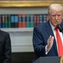 President Trump discusses tariffs as Secretary of Commerce Howard Lutnick looks on. (Photo: White House)