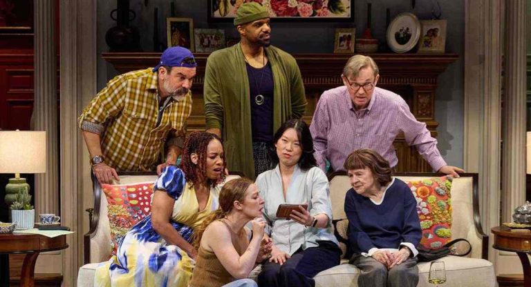 The Balusters' cast: Ricardo Chavira, Carl Clemons-Hopkins, Richard Thomas, Anika Noni-Rose, Jeena-Yi, Marylouise Burke-and-Kayli Carter. (Photo: Jeremy Daniel)
