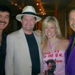 Mark Bego (r) with some of the subjects of his books, Randy Jones, Micky Dolenz and Debbie Gibson. (Photo: Mark Bego)