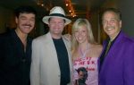 Mark Bego (r) with some of the subjects of his books, Randy Jones, Micky Dolenz and Debbie Gibson. (Photo: Mark Bego)