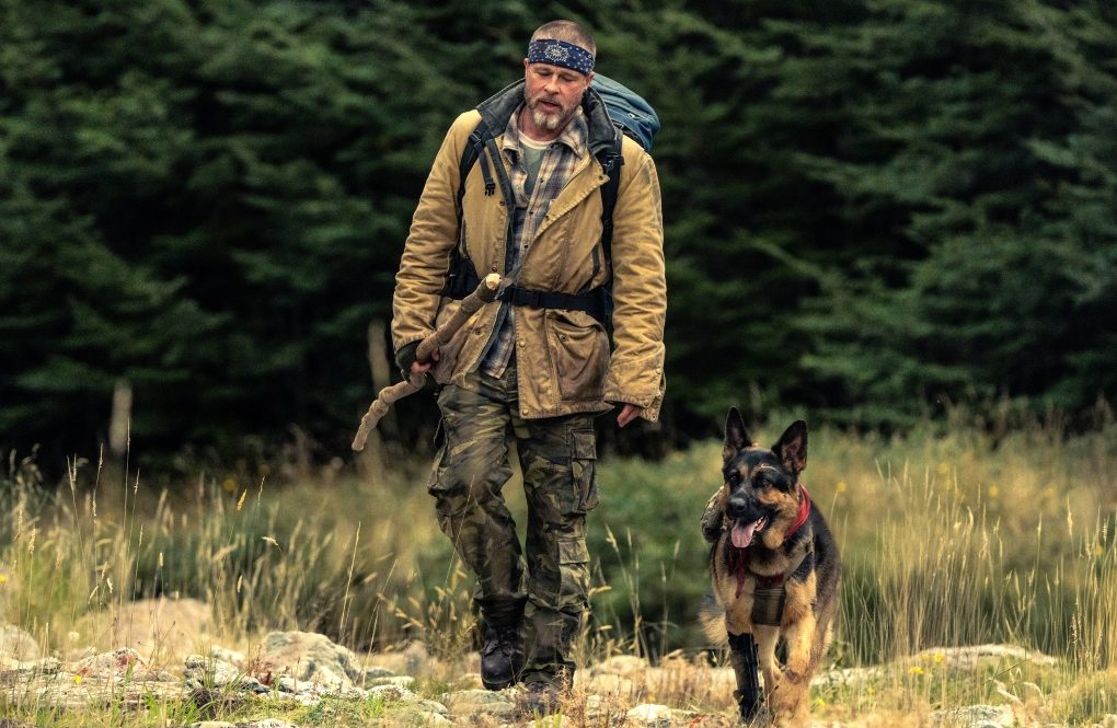 Brad Pitt in a scene with Odin, in his new film 'Heart of the Beast.' (Photo: Paramount)