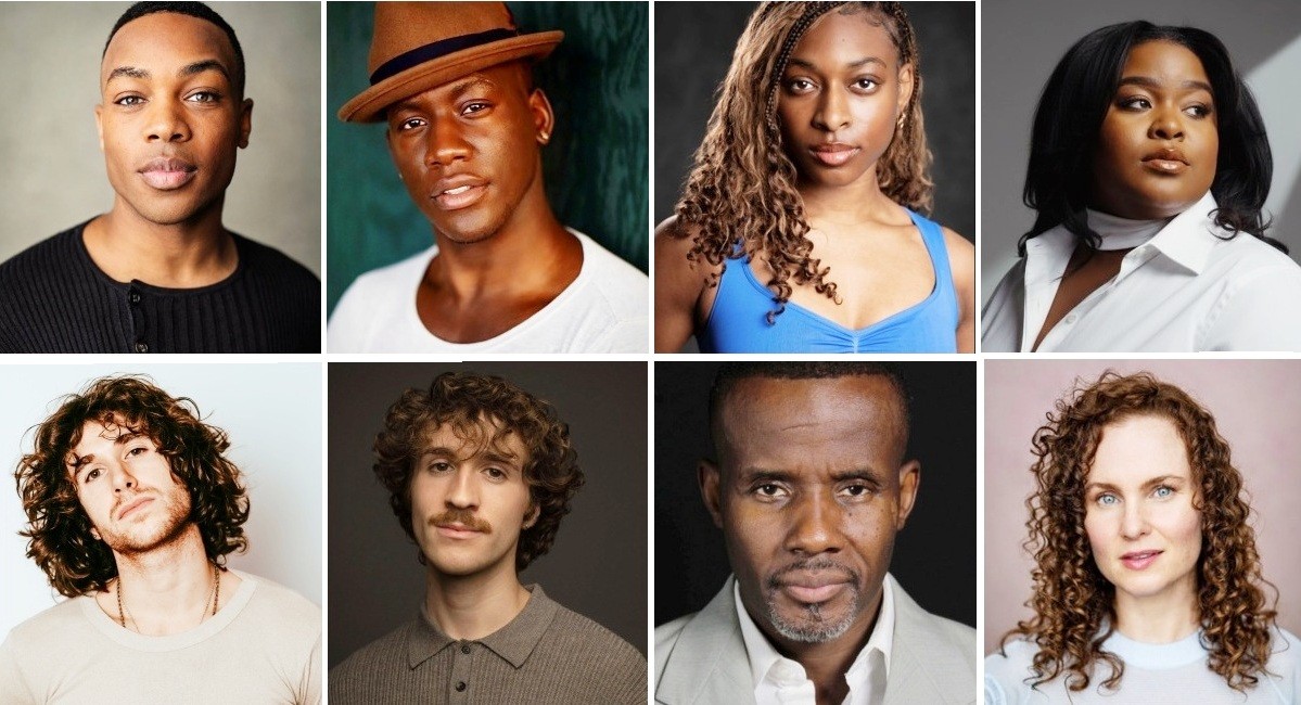 The Midnight cast from top left: Sidney DuPont, Kolbi Jordan, Jeremy Beloate, Autumn Hurlbert. Bottom left: Ayana George, Ndaya Dream Hoskins, from the original, Jimmy Brewer, Dwayne Clark. (For photo credits see below)