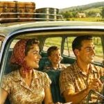 For most average families the road trip by auto was an inexpensive way to vacation and became popular in the 1950s.