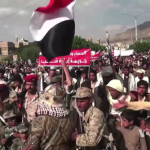 Houtis protest Saudi airstrikes in a long-running civil war in Yemen. (Photo: VOA)
