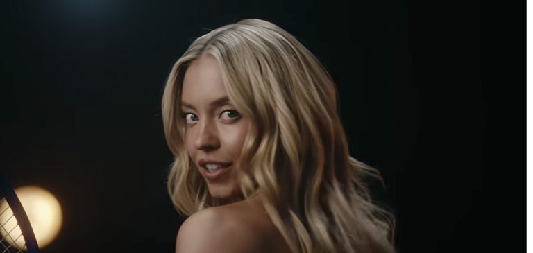Actress Sidney Sweeney knows how to attract attention in her new sports betting ad. (Photo: Novig/ScreenCap)