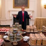 President Trump served a banquet of fast food to the national champion Clemson Tigers. (Photo: White House)