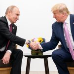 Donald Trump and Vladimir Putin shake hands at a recent summit. (Photo: White House)