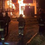A Russian attack on Ukraine's electrical grid. (Photo: Unkraine National News)