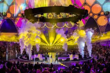 The LA rap group Black Eyed Peas, rocked the Dubai Expo 2020 Al Wasl Pavillion. ( (Photo by Christophe Viseux/Expo 2020 Dubai)