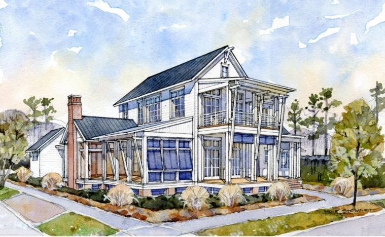Southern Living magazine's 2022 'Idea House' will be built in North Carolina this year. (Rendering: Muir Stewart)