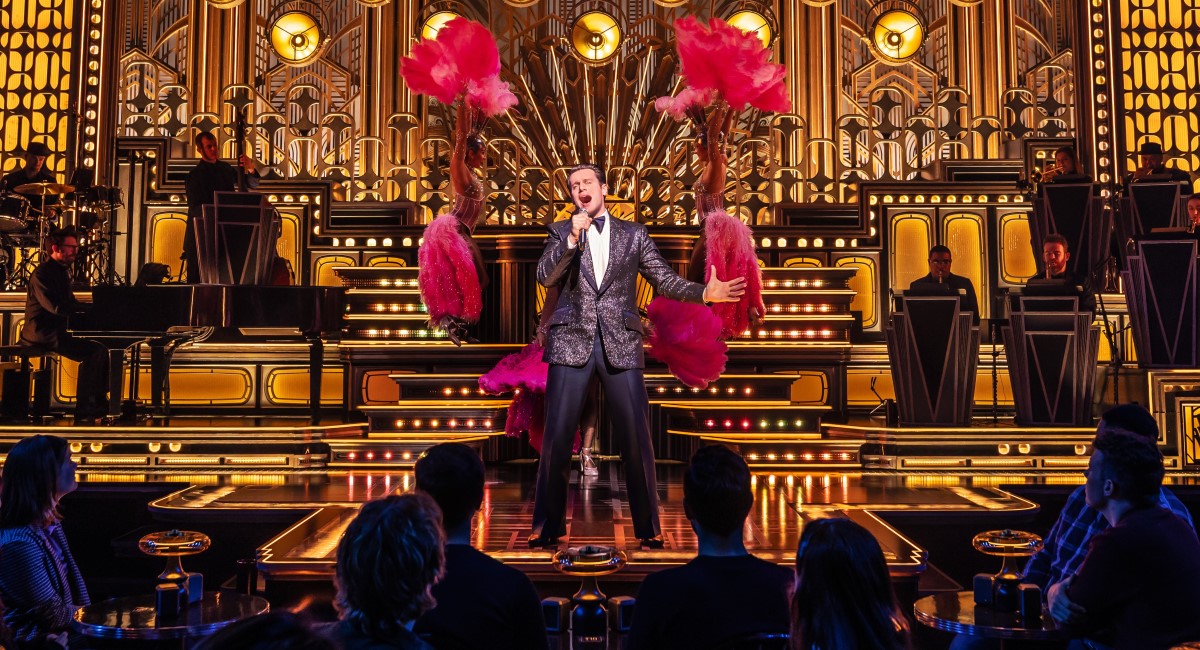 Jonathan Groff and company are showcased against a dazzling set ( Photo: Matthew Murphy, Evan Zimmerman)