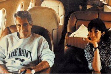 Jeffrey Epstein and Ghislaine Maxwell on Epstein's private jet, dubbed the 'Lolita Express.' (Photo: HOC)