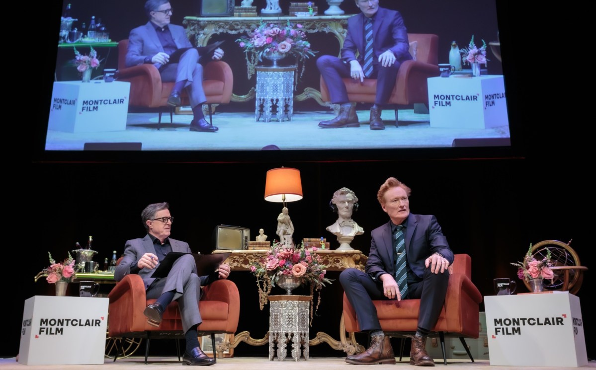 Stephen Colbert provokes another hilarious moment by Conan-O'Brien (Photo: Tony Turner)